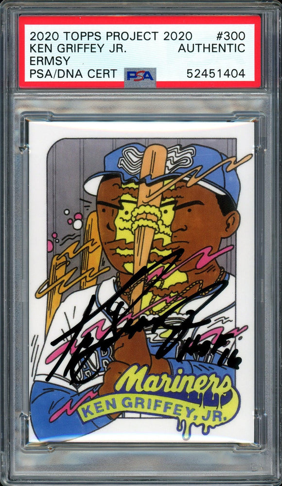 Ken Griffey Jr. Autographed Topps Project 2020 Ermsy Card #300 Seattle Mariners "HOF 16" #1/1 PSA/DNA #52451404 - RSA
