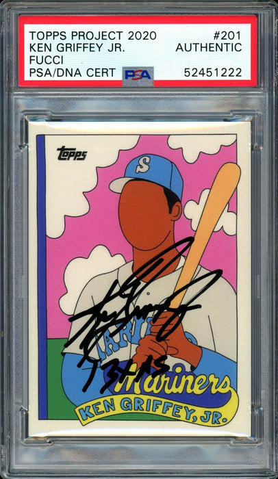 Ken Griffey Jr. Autographed Topps Project 2020 Fucci Card #201 Seattle Mariners "13x AS" #1/1 PSA/DNA #52451222 - RSA