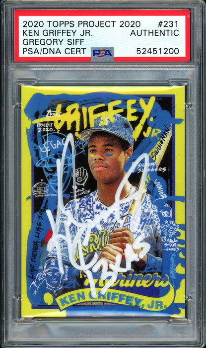 Ken Griffey Jr. Autographed Topps Project 2020 Gregory Siff Card #231 Seattle Mariners "13x AS" #1/1 PSA/DNA #52451200 - RSA