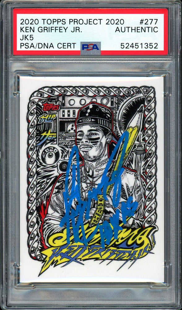Ken Griffey Jr. Autographed Topps Project 2020 JK5 Card #277 Seattle Mariners "13x AS" #1/1 PSA/DNA #52451352 - RSA