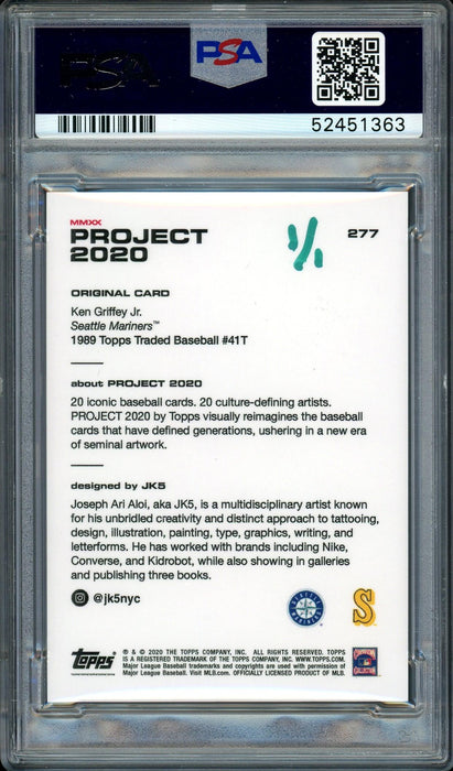 Ken Griffey Jr. Autographed Topps Project 2020 JK5 Card #277 Seattle Mariners "HOF 16" #1/1 PSA/DNA #52451363 - RSA