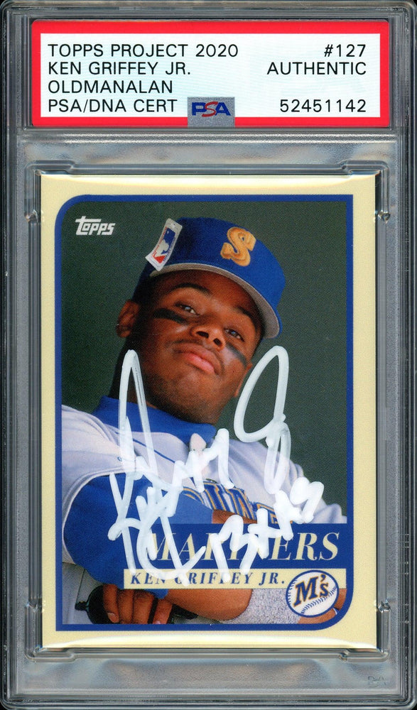 Ken Griffey Jr. Autographed Topps Project 2020 Oldmanalan Card #127 Seattle Mariners "13x AS" #1/1 PSA/DNA #52451142 - RSA