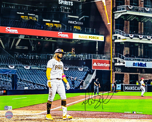 Fernando Tatis Jr. Autographed 16x20 Photo San Diego Padres Bat Flip Beckett BAS QR Stock #202105 - RSA