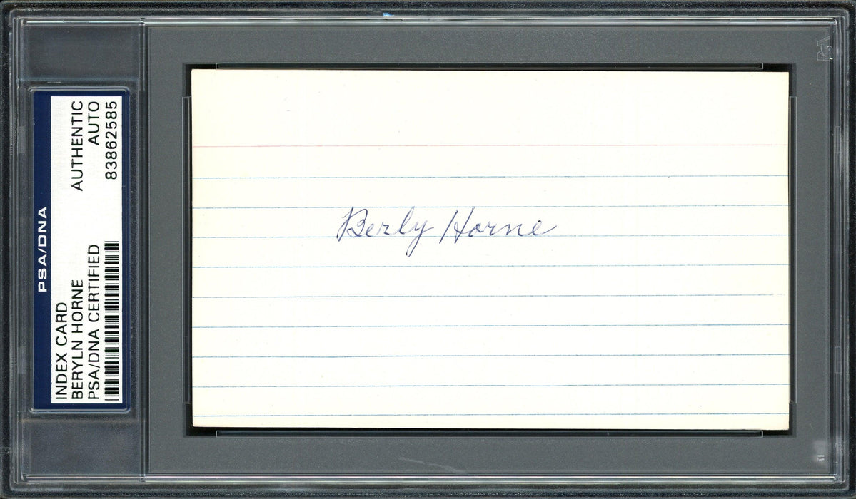 Beryln "Trader" Horne Autographed 3x5 Index Card Chicago Cubs PSA/DNA #83862585 - RSA