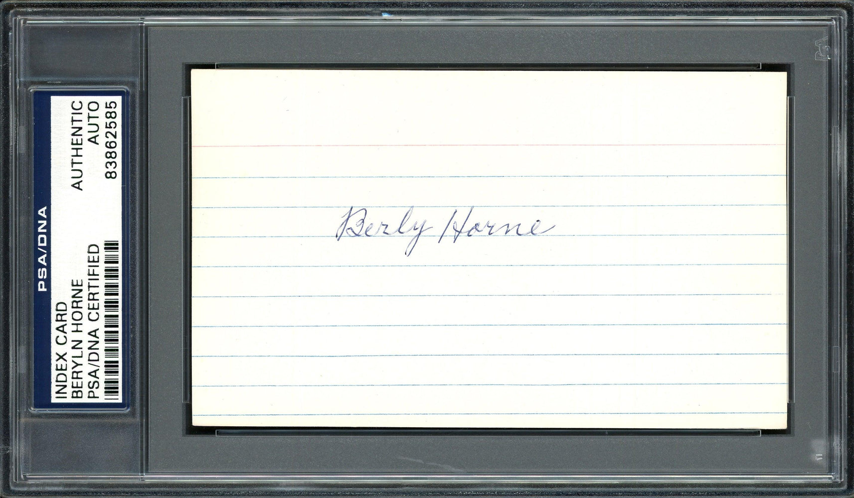 Beryln "Trader" Horne Autographed 3x5 Index Card Chicago Cubs PSA/DNA #83862585 - RSA