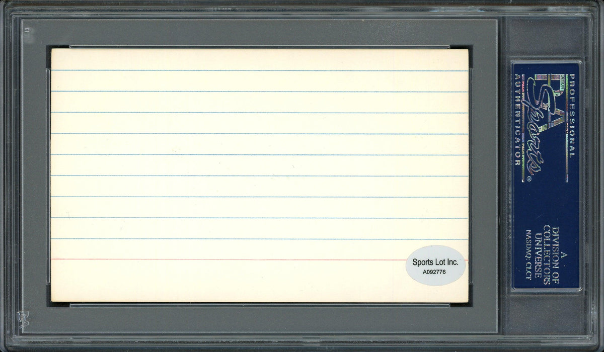 John "Bunny" Roser Autographed 3x5 Index Card Boston Braves PSA/DNA #83862370 - RSA