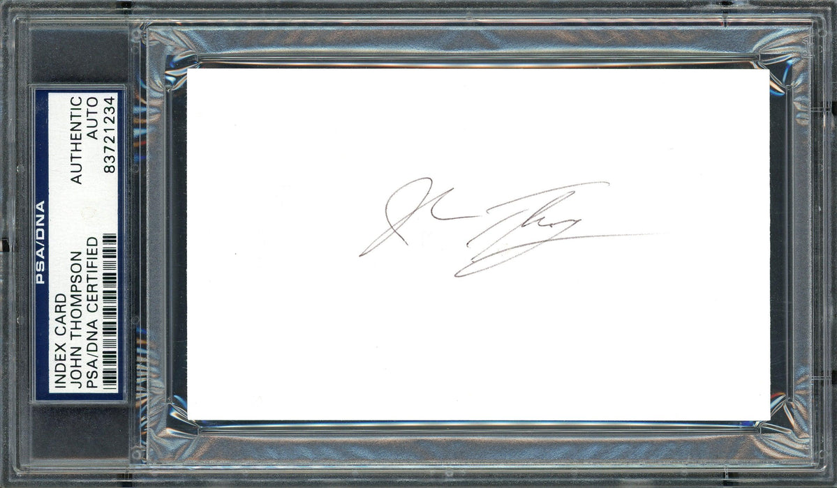 John Thompson Autographed 3x5 Index Card Georgetown University Coach PSA/DNA #83721234 - RSA