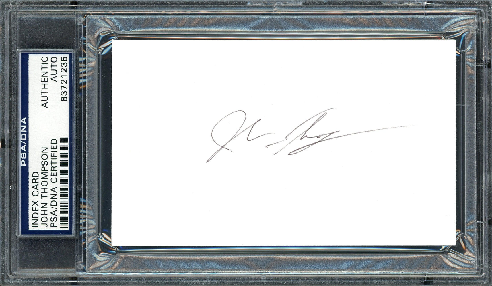 John Thompson Autographed 3x5 Index Card Georgetown University Coach PSA/DNA #83721235 - RSA