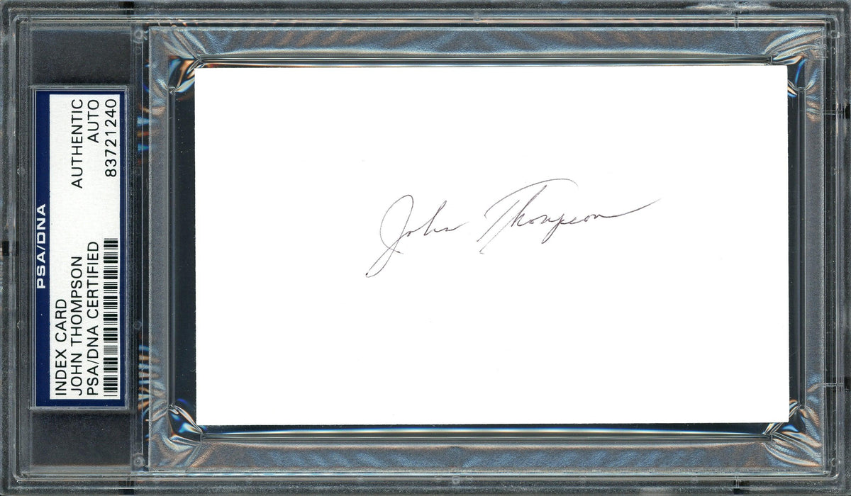 John Thompson Autographed 3x5 Index Card Georgetown University Coach PSA/DNA #83721240 - RSA