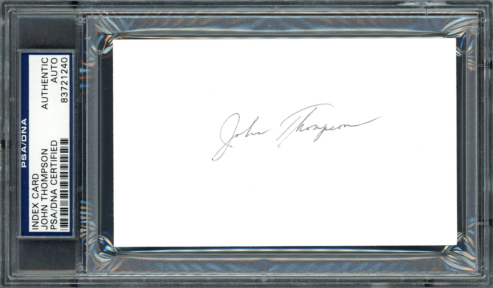 John Thompson Autographed 3x5 Index Card Georgetown University Coach PSA/DNA #83721240 - RSA