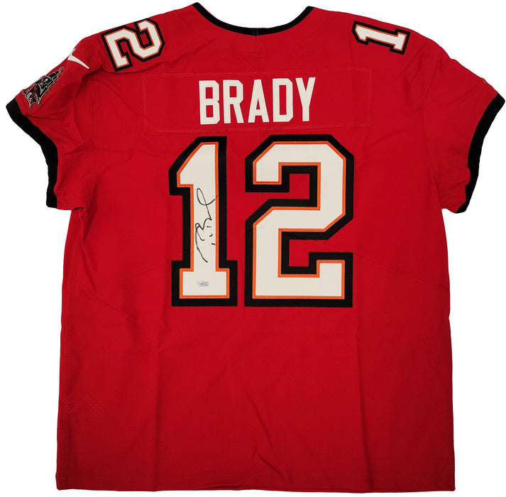 Tampa Bay Buccaneers Tom Brady Autographed Red Nike Vapor Elite Jersey Size 52 Fanatics Holo #B062630 - RSA