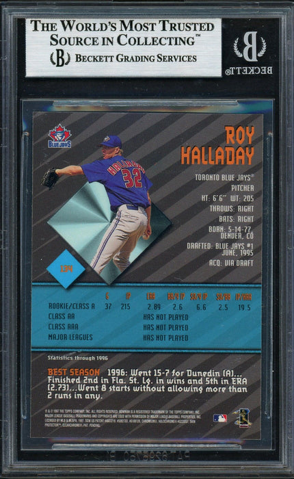 Roy Halladay Autographed 1997 Bowman's Best Rookie Card #134 Toronto Blue Jays Beckett BAS #13187511 - RSA
