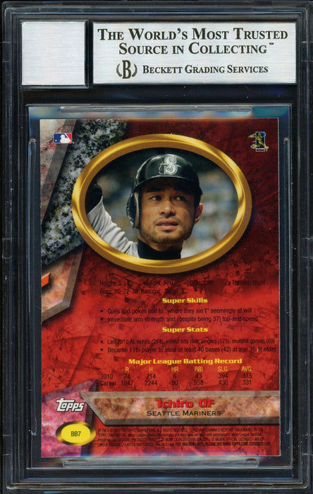 Ichiro Suzuki Autographed 2011 Bowman's Best Card #BB7 Seattle Mariners Auto Grade 10 Beckett BAS Stock #189894 - RSA