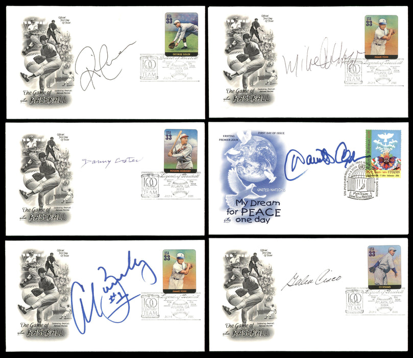 MLB Baseball Autographed First Day Covers Lot of 70 SKU #175959 - RSA