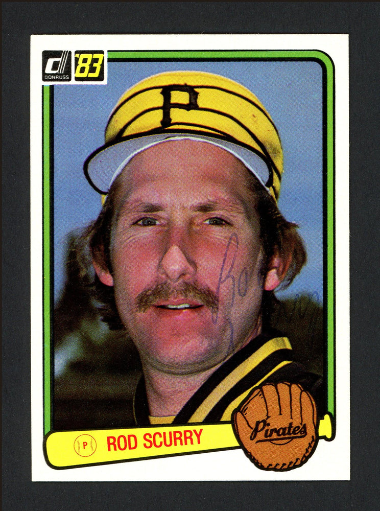 Rod Scurry Autographed 1983 Donruss Card #376 Pittsburgh Pirates SKU #164106 - RSA