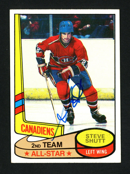 Steve Shutt Autographed 1980-81 Topps Card #89 Montreal Canadiens SKU #154257 - RSA