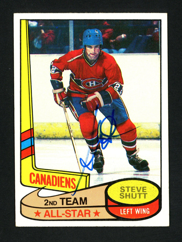 Steve Shutt Autographed 1980-81 Topps Card #89 Montreal Canadiens SKU #154257 - RSA