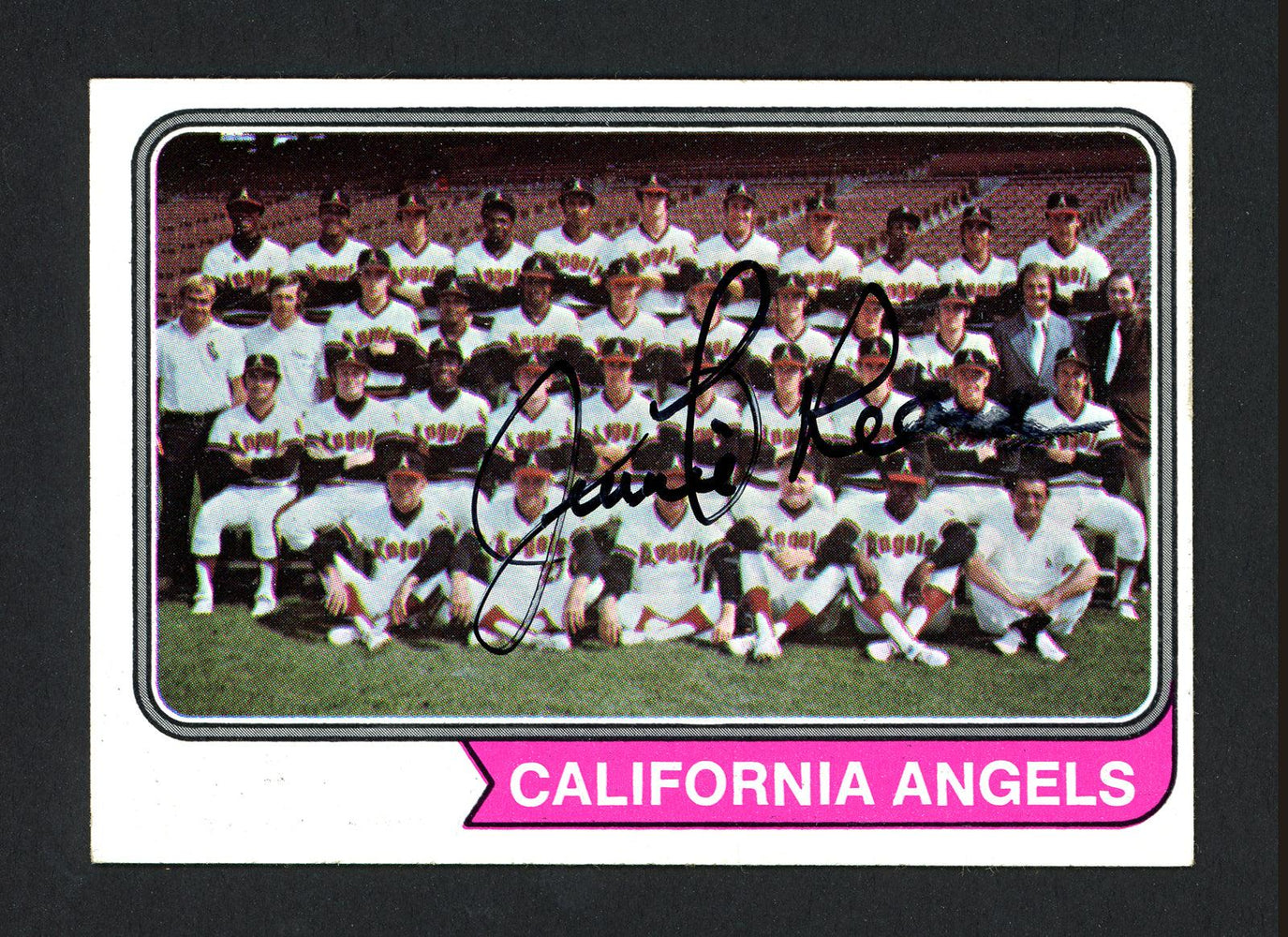 Jimmie Reese Autographed 1974 Topps Card #114 California Angels Coach SKU #164120 - RSA