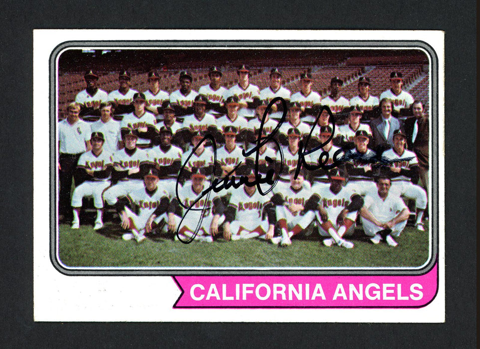 Jimmie Reese Autographed 1974 Topps Card #114 California Angels Coach SKU #164120 - RSA