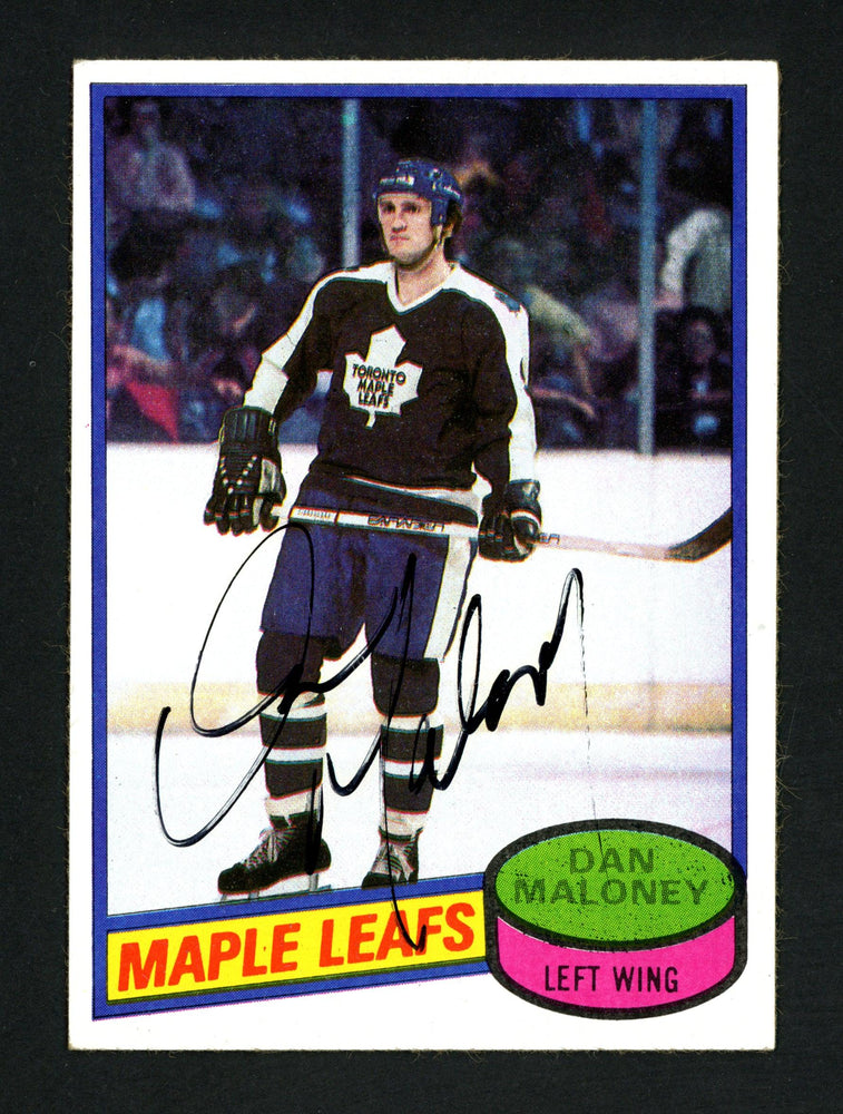 Dan Maloney Autographed 1980-81 Topps Card #118 Toronto Maple Leafs SKU #154263 - RSA