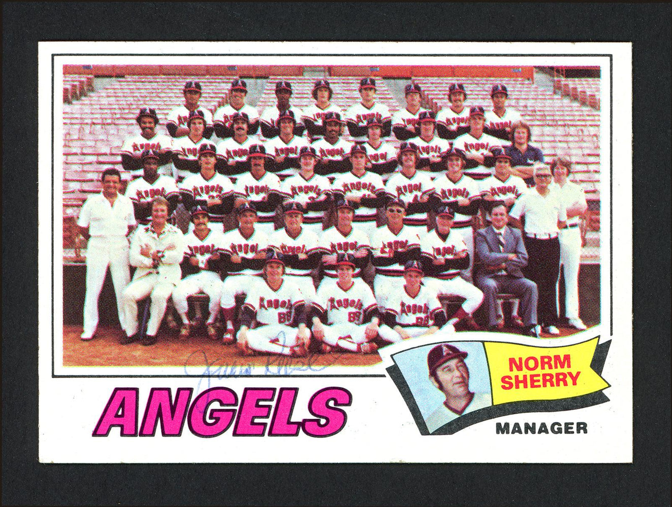 Jimmie Reese Autographed 1977 Topps Card #34 California Angels Coach SKU #164124 - RSA