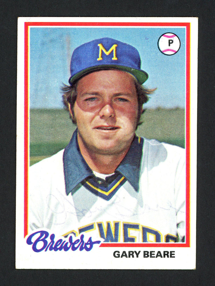 Gary Beare Autographed 1978 Topps Card #516 Milwaukee Brewers SKU #159955 - RSA