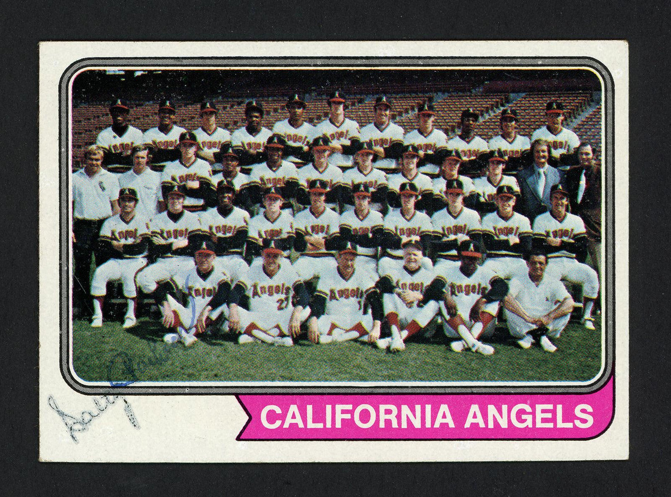 Salty Parker Autographed 1974 Topps Card #114 California Angels Coach SKU #164133 - RSA