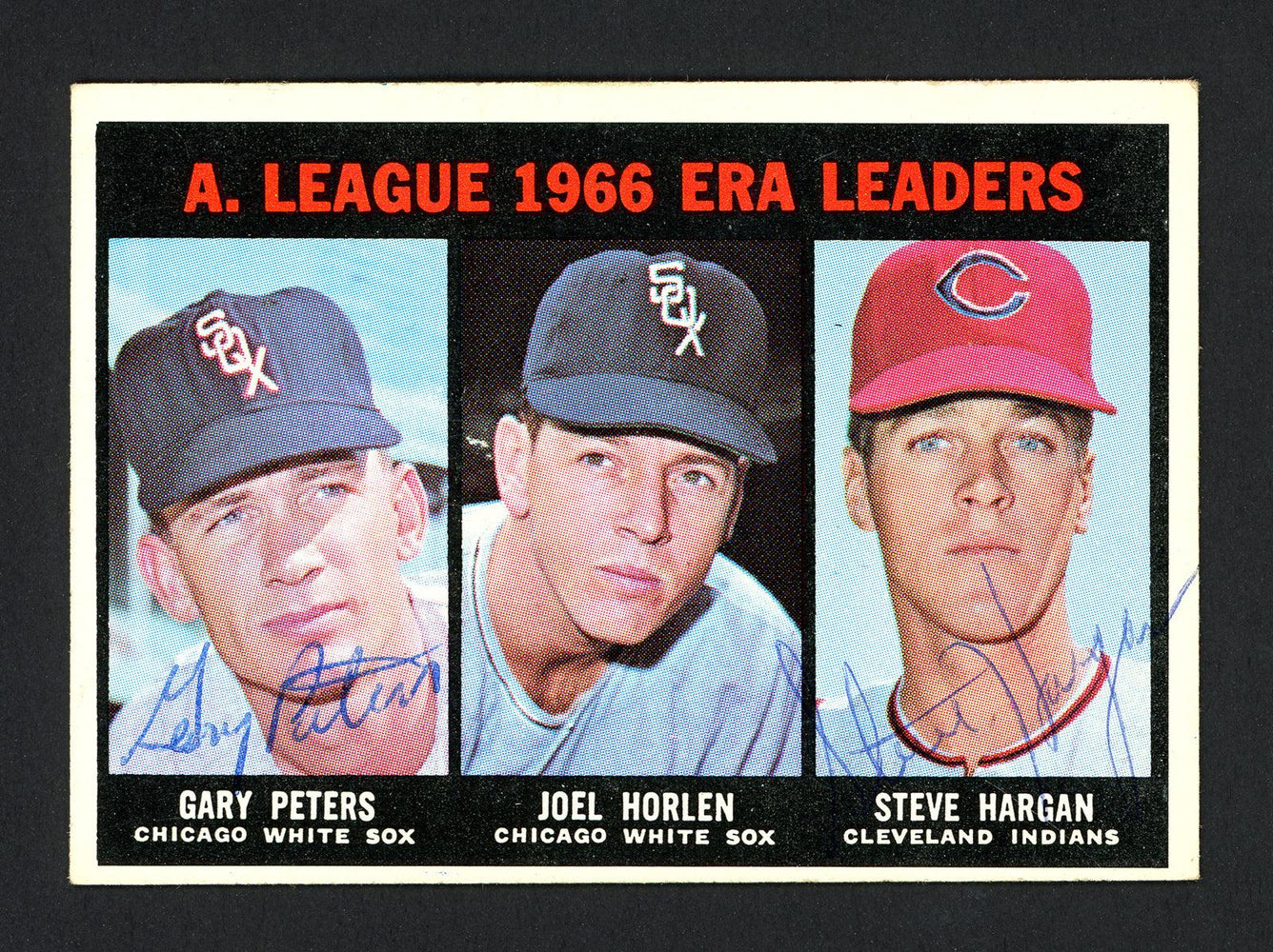 Gary Peters & Steve Hargan Autographed 1967 Topps Card #233 SKU #161915 - RSA