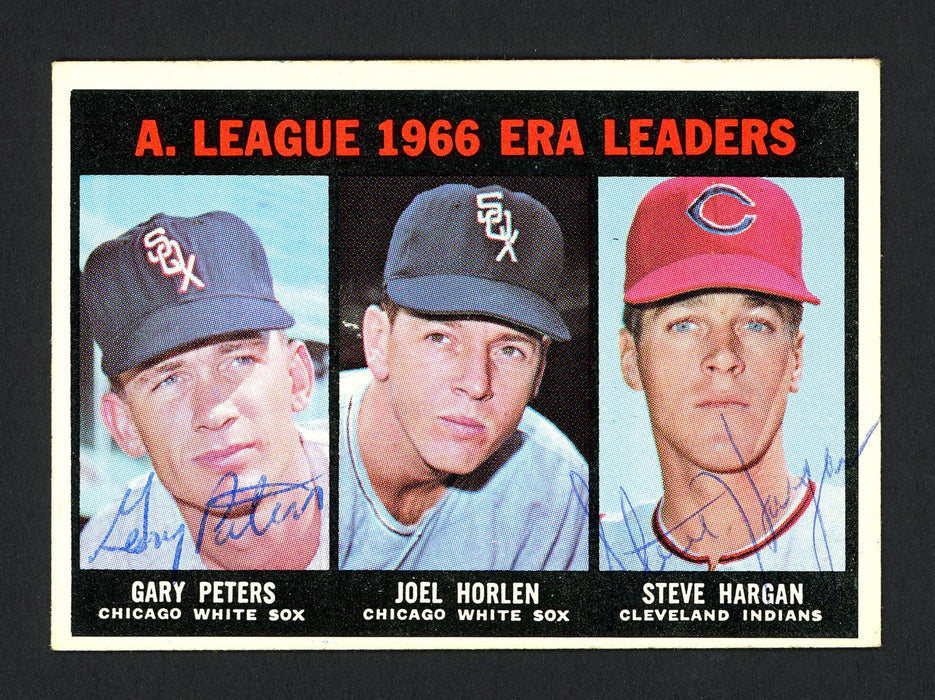 Gary Peters & Steve Hargan Autographed 1967 Topps Card #233 SKU #161915 - RSA