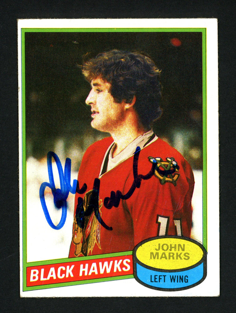 John Marks Autographed 1980-81 Topps Card #194 Chicago Blackhawks SKU #154275 - RSA