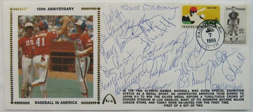 1984 USA Olympic Team Signed Cachet Envelope Barry Larkin Mark McGwire Will Clark +18 JSA XX72988 - RSA