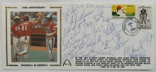 1984 USA Olympic Team Signed Cachet Envelope Barry Larkin Mark McGwire Will Clark +18 JSA XX72990 - RSA