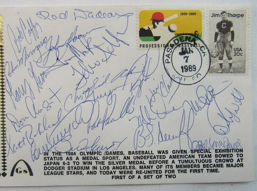 1984 USA Olympic Team Signed Cachet Envelope Barry Larkin Mark McGwire Will Clark +18 JSA XX72988 - RSA