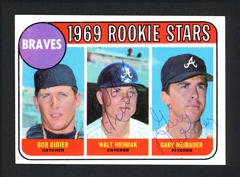 Walt Hriniak & Gary Neibauer Autographed 1969 Topps Rookie Card #611 Atlanta Braves SKU #161930 - RSA