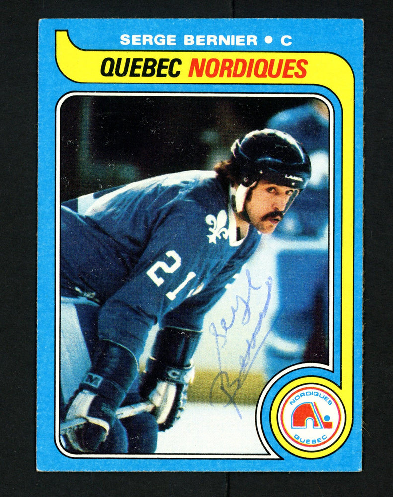 Serge Bernier Autographed 1979-80 Topps Card #47 Quebec Nordiques SKU #154298 - RSA