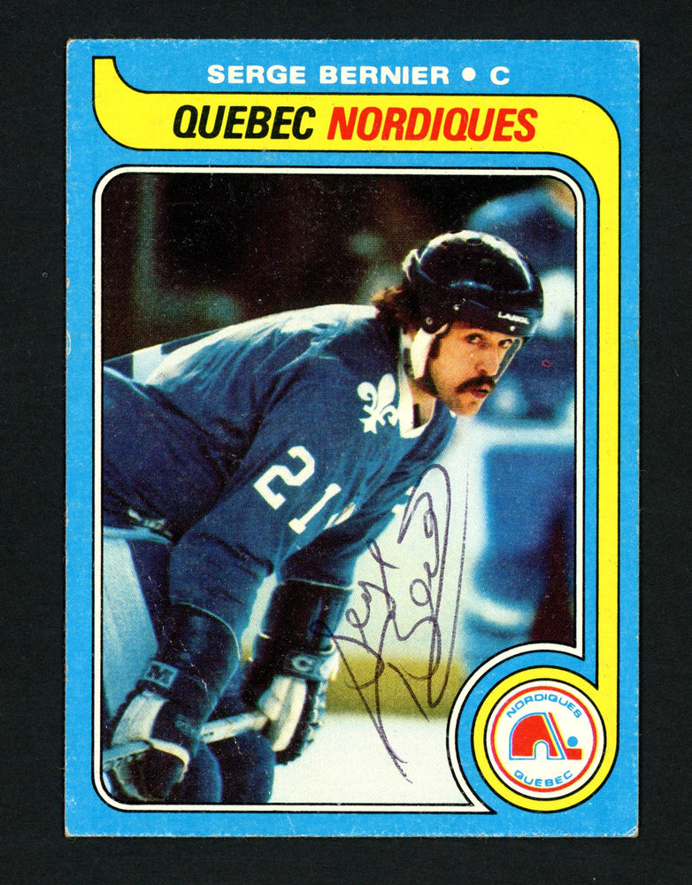 Serge Bernier Autographed 1979-80 Topps Card #47 Quebec Nordiques SKU #154299 - RSA