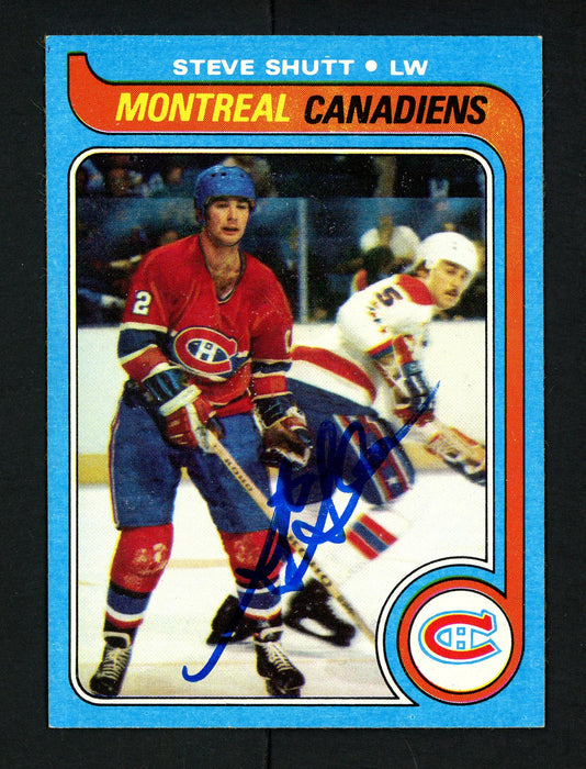 Steve Shutt Autographed 1979-80 Topps Card #90 Montreal Canadiens SKU #154310 - RSA
