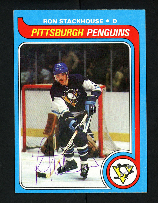 Ron Stackhouse Autographed 1979-80 Topps Card #154 Pittsburgh Penguins SKU #154334 - RSA