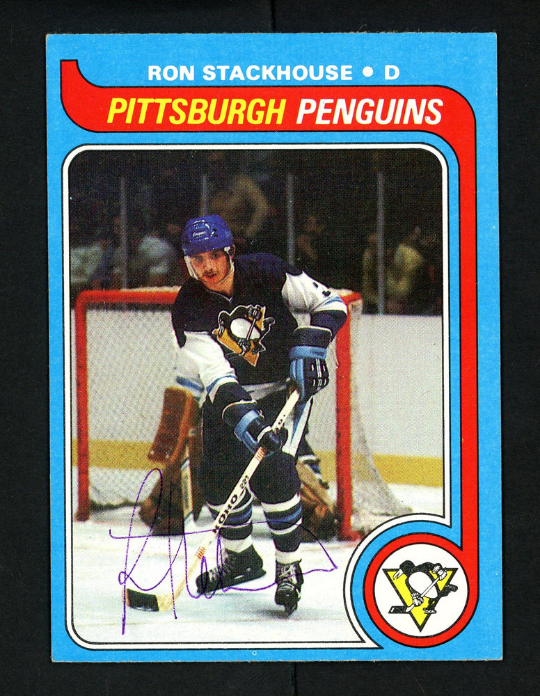 Ron Stackhouse Autographed 1979-80 Topps Card #154 Pittsburgh Penguins SKU #154334 - RSA