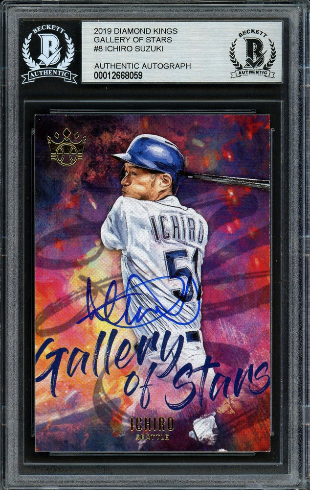 Ichiro Suzuki Autographed 2019 Panini Diamond Kings Gallery of Stars Card #GS8 Seattle Mariners Beckett BAS #12668059 - RSA