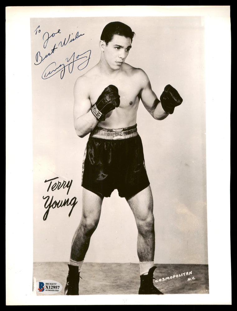 Terry Young Autographed 8x10 Photo "To Joe Best Wishes" Died 1967 Beckett BAS #X12957 - RSA