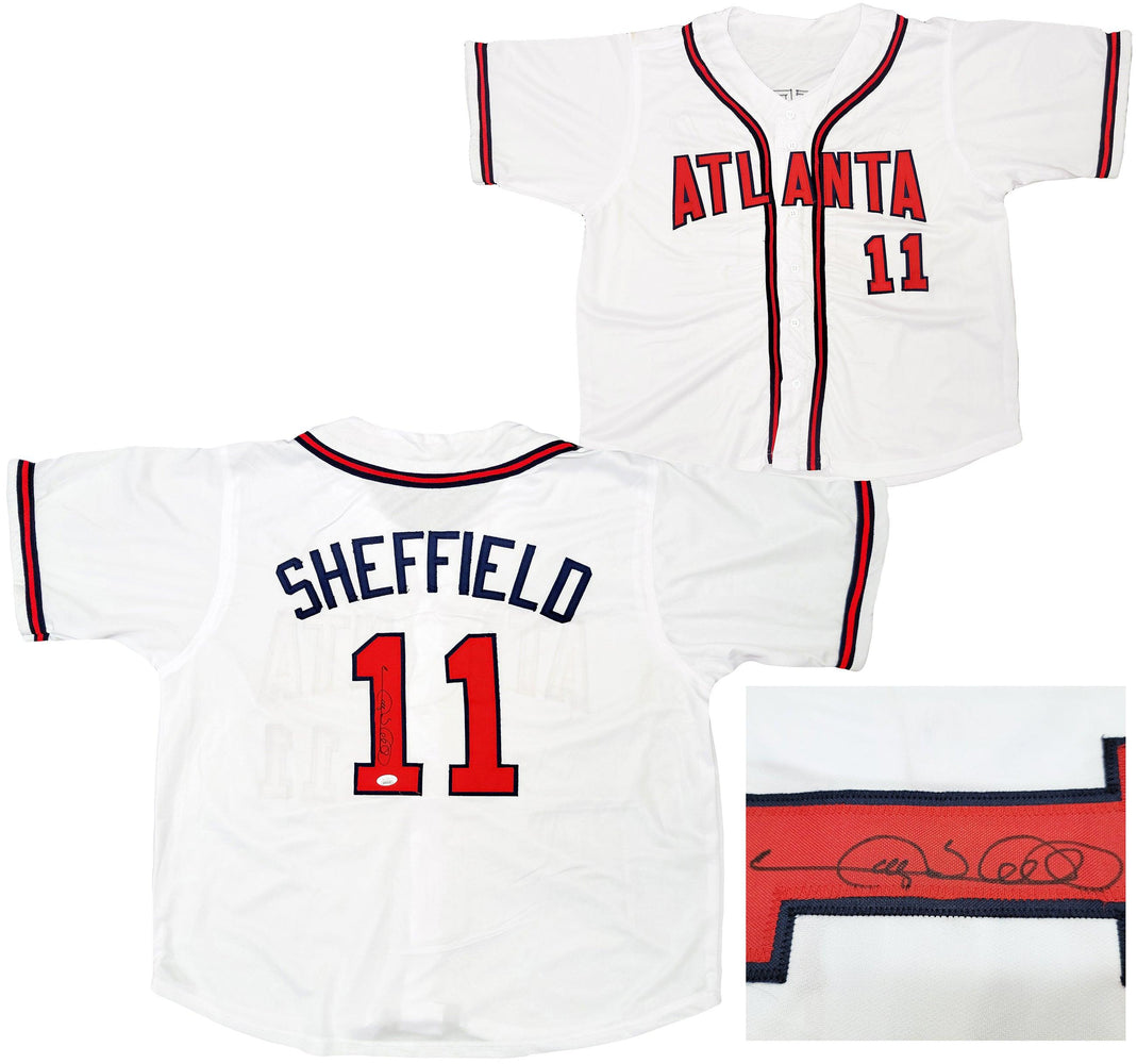 Atlanta Braves Gary Sheffield Autographed White Jersey JSA Stock #202330 - RSA