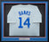 Chicago Cubs Ernie Banks Autographed Framed Gray Jersey "HOF 77" Beckett BAS Stock #202410 - RSA