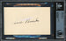 George Burke Autographed 3x5 Index Card MLB Photographer Died 1951 Beckett BAS #14066556 - RSA