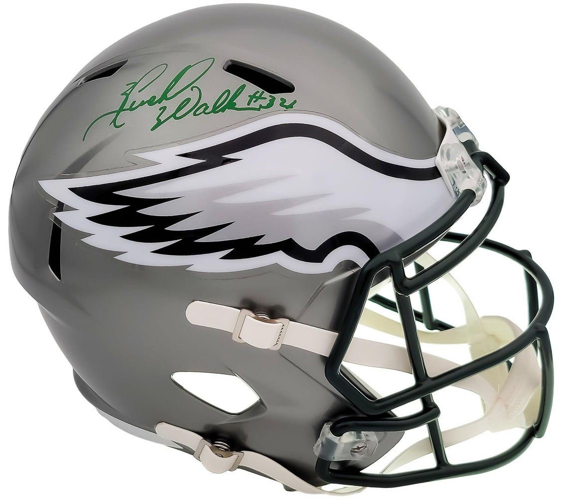 Herschel Walker Autographed Philadelphia Eagles Flash Silver Full Size Replica Speed Helmet Beckett BAS QR Stock #202155 - RSA