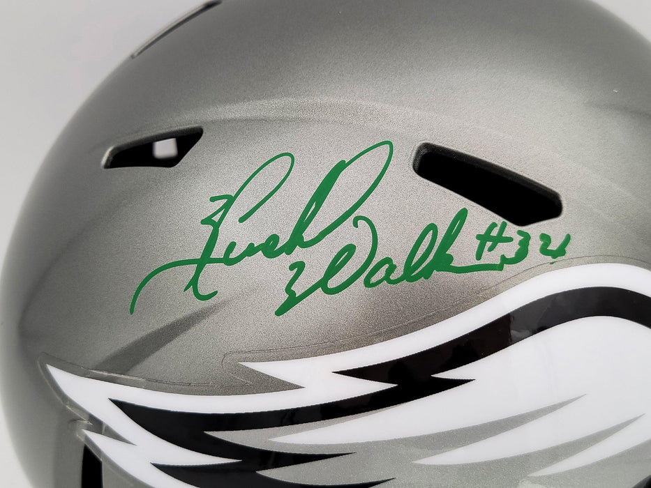 Herschel Walker Autographed Philadelphia Eagles Flash Silver Full Size Replica Speed Helmet Beckett BAS QR Stock #202155 - RSA