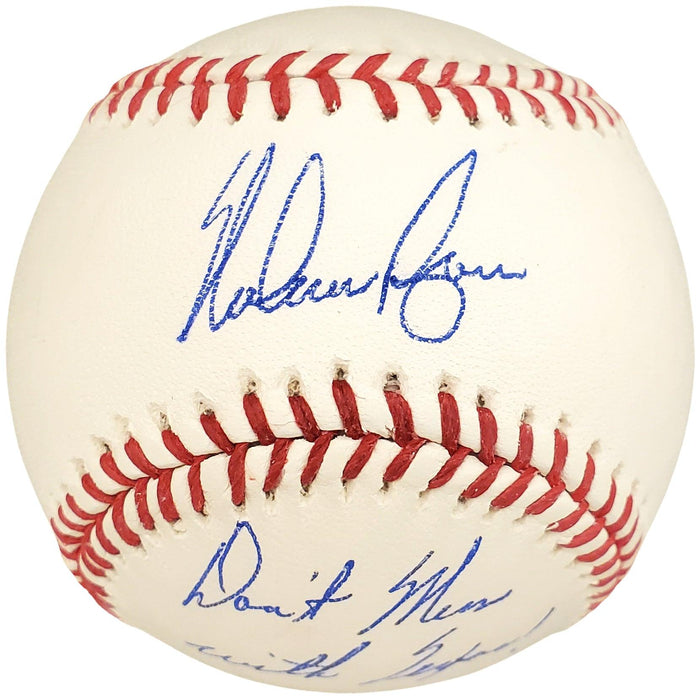 Nolan Ryan Autographed Official MLB Baseball Texas Rangers "Don't Mess With Texas" NR Holo Stock #112535 - RSA