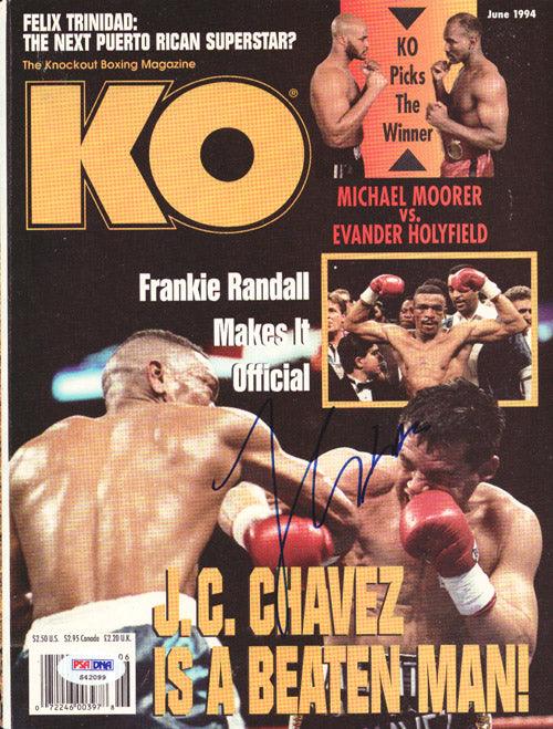 Julio Cesar Chavez Autographed KO Boxing Magazine Cover PSA/DNA #S42099 - RSA