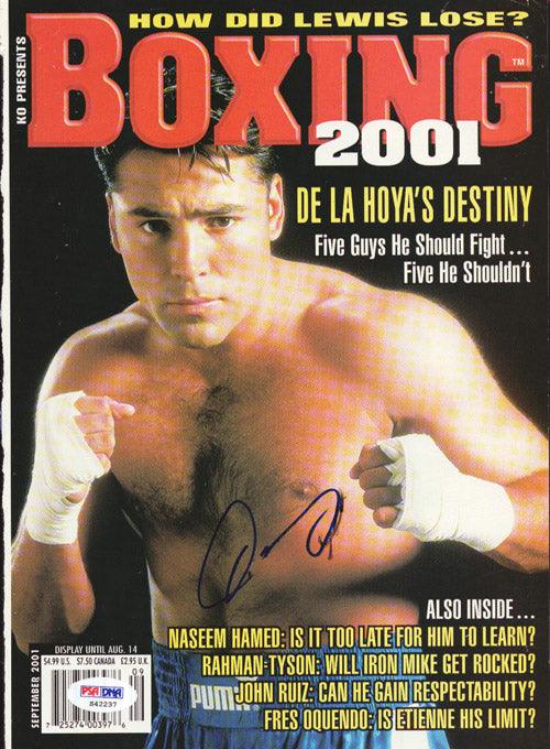 Oscar De La Hoya Autographed Boxing 2001 Magazine Cover PSA/DNA #S42237 - RSA