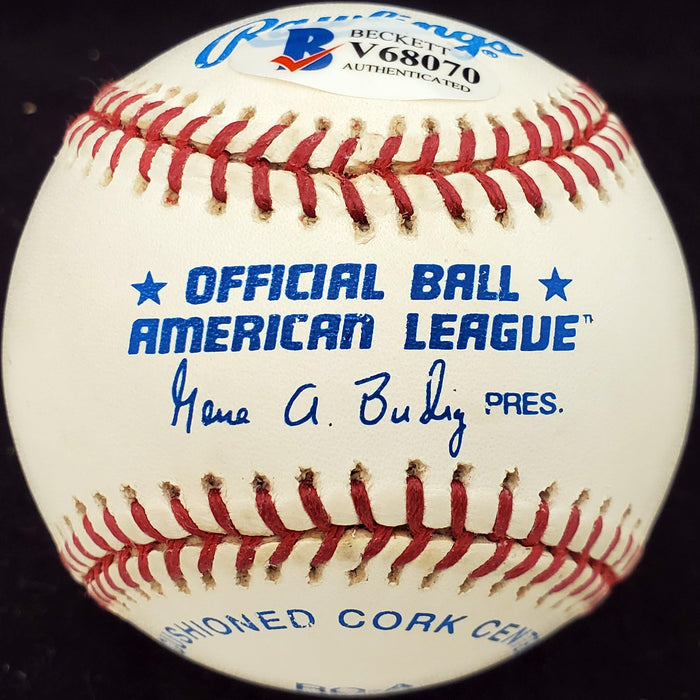 Joe Astroth Autographed Official AL Baseball Philadelphia A's Beckett BAS #V68070 - RSA